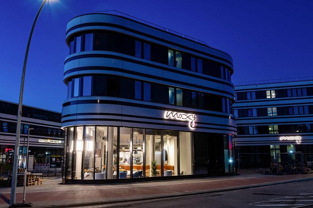 Das Moxy in Finkenwerder.